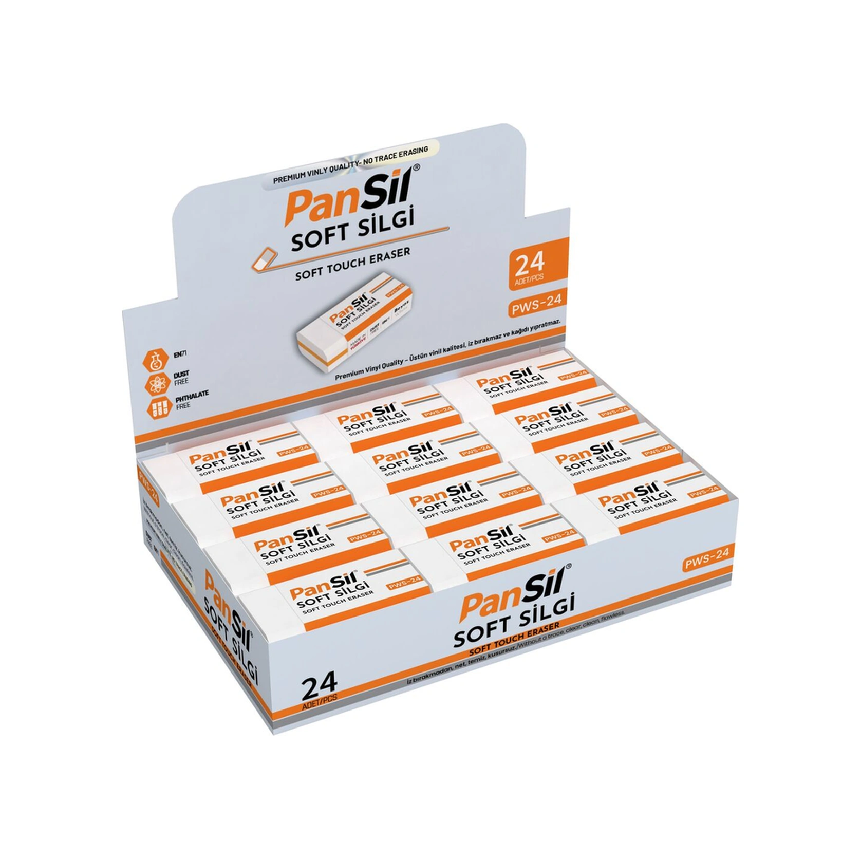 Pansil Beyaz Soft Silgi-24 Adet