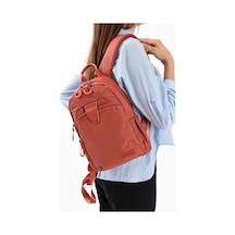 Unisex Sırt Çantası Paraşüt Kumaş Hafif Çok Cepli Yağmur İtici Kumaş 32 22 Cm 571 Collection Kiremit