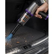 Taşınabilir Oto Süpürge 220w Turbo Güçlü Metal Hepa Filtreli Kabl