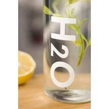 H2o Borosilikat Cam Matara Vakum Kapaklı Su Şişesi Suluk Beyaz 1000 Ml 1