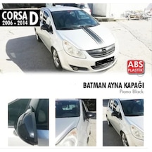 Sts Oto Aksesuar Opel Corsa D 2006-2014 Batman Yarasa Ayna Kapağı Piano Black (01)