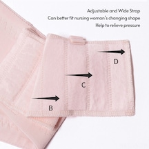 Vkemall Tam Pamuk Emzirme Bra - Elsiz Emziyet Pompası Uyumlu - Çelik Çember Yok - Geniş Kayışlı - Pembe - Tek Beden