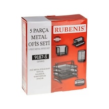 Rubenis Ofis Seti Metal 5 Parça Siyah 9187-s
