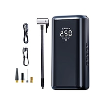 Youtek St-210c Çift Güçlü Akıllı Hava Pompa: Kablosuz 4500mah + 12v, 150psı, Led Işık, Baskül, Siyah - Otomobil Lastik Inflatoru