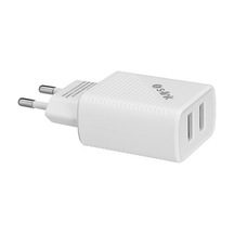 5v 2400ma İki Usb Çıkışlı Kablolu Beyaz Ev Şarj Aleti