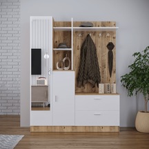 Robinhome Robin Home Jessie Vestiyer Ayakkabılık Portmanto Aynalı Raf Çam