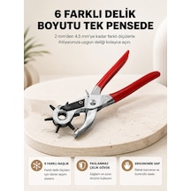 Delme Pensesi 6 Başlıklı Çok Amaçlı Paslanmaz Çelik Ergonomik