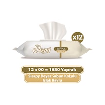Sleepy Beyaz Sabun Kokulu Islak Havlu 12X90 (1080 Yaprak)