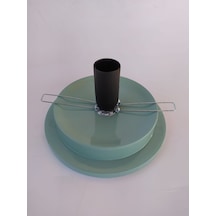 Su Kabağı Lamba Altlığı 15 Cm Çapında Düğmeli Kablolu Küf Yeşili Diğer