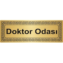 Doktor Odası 7Cmx20Cm Metal Yönlendirme Levhası Altın Renk Metal
