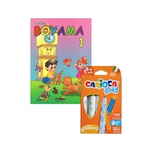 Carioca Jumbo Yıkanabilir Keçeli Kalem 6'lı + Boyama Kitabı Set