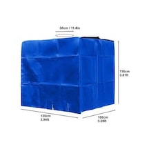Monyee 1000l Ibc Ton Silo Koruması - 210d Polyester Dışarıda Suya/dünya Tozuna Dayanıklı Isı Yalıtımı - Mavi Özel Üretim Kabin Kılıfı