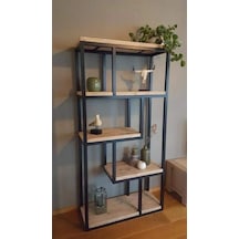 Glayör Metal Kitaplık Mdf Beyaz