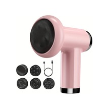 Honeybeeshop Pembe Pratik Taşınabilir Yağ Masaj Cihazı Usb Şarjlı 6 Hız Ayarlı 5 Başlıklı Vücut Şekillendirici Pembe