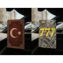 Türk Bayrağı Ve Dolar Manifest 777 - İkili Oto Kokusu - Dekoratif Araç Kokusu Ve Aksesuarı