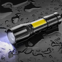El Feneri Led Usb Şarjlı-metal Ultra Güçlü Parlak Zoom Mini Boy El Feneri Enerji Sınıfı A++ Ortam Lambası Depre