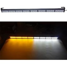 Kgn Tepe Led Bar Çakarlı Off Road 12-24v 112cm Sarı-beyaz Metal Gövde
