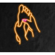 Ayak Masajı Şekilli Neon Tabela Turuncu