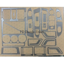 Hyundai Getz 2001 - 2010 Torpido, Konsol, Trim, Göğüs Maun Kaplama Gümüş Gri Renk