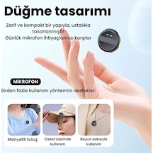 2 Adet Profesyonel Kablosuz Yaka Mikrofonu Lighting Uyumlu Manyetik Klipsli