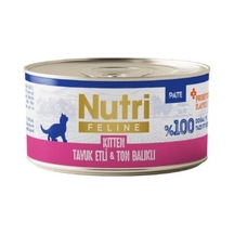 Nutri Feline Tavuk Etli Ve Ton Balıklı Tahılsız Yavru Kedi Konservesi 70 Gr