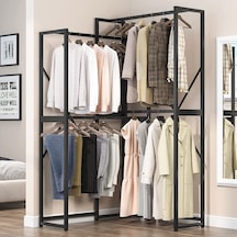 Zizuva Tasarım Çok Bölmeli Metal Açık Gardırop