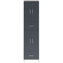 Hyperion Dolap 4 Raflı 2 Çekmeceli 4 Kapaklı 60x44x243 Aytaşı-antrasit Aytası