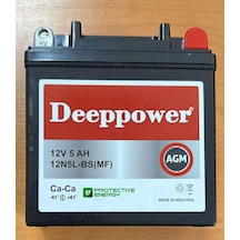 Deeppower 12 Volt 5 Amper Motosiklet Aküsü-ölçüler120 62 128 Mm.1,8.kg. 12n5-bs Dikey
