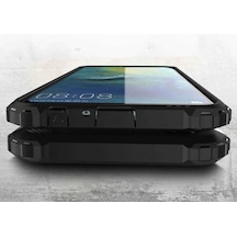 Noktaks - Huawei Uyumlu Huawei P Smart 2019 Pot-lx1 - Kılıf Çift Katman Zırh Tank Crash Military Kapak - Rose Gold