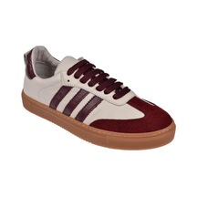 Floor Hakiki Deri Kadın Spor Ayakkabı Sneaker Mak-3020 Bordo