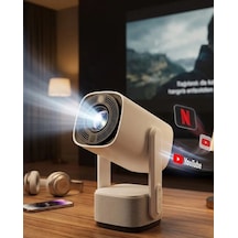 Akıllı Projeksiyon Powerbankli Taşınabilir Sinema Projektörü 4k Hd Kaliteli 15843676