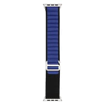 Watch Ultra 49mm Clo- Band-74 Hasır Kordon-siyah-mavi