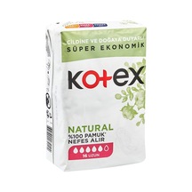 Kotex Natural Süper Ekonomik Hijyenik Ped Uzun 16lı 3'li Ekonomik Paket - 3 Adet Tarı