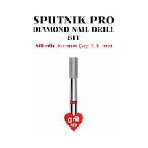 Elmas Silindir Freze Kırmızı Çap 2,5mm