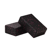 Actifoam Yoga Blok Yoga Köpüğü Bloğu Siyah - Pembe 2'li Siyah