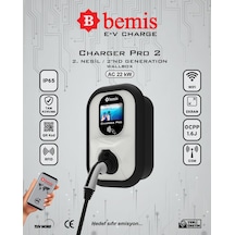 Bemis Charger Pro 2.nesil Ekranlı - Elektrikli Araç Şarj Cihazı - 4-7-11-22kw - 5 Metre Kablolu 4-7-11-22kw