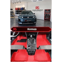 Citroën C5 Aircross Hybrid Kırmızı Renk 8d Diamond Premium Kaymaz Deri Oto Paspas