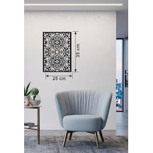 Büro Ev Ofis Dekoru İçin 25x35cm Ahşap Laser Uygulama Floral Mandala Pano Duvar Süsü