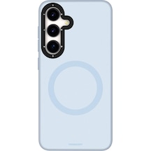 Galaxy S24 Uyumlu Kılıf Magsafe Destekli Çizilmeye Ve Aşınmaya Dayanıklı Youngkit Velvet Serisi Mavi