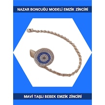 Sahi Aksesuar Nazar Boncuğu Modeli Emzik Zinciri Bezyı366 Somon