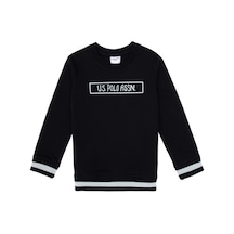 U.S. Polo Assn. Erkek Çocuk Siyah Basic Bisiklet Yaka Sweatshirt 50314006-VR046