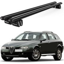 Pençe Alfa Romeo 156 Crosswagon T932 2004-2007 Uyumlu Siyah Ara Atkı Port Bagaj Tavan Barı