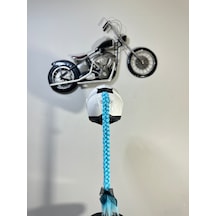 Motor & Motosiklet Mavi Örgü Saç Kask Dış Aksesuarı Diğer