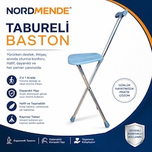 Veraura Lifestyle Tabureli Baston Oturaklı Katlanabilir Yürüyüş Bastonu Taşınabilir Baston Sandalye