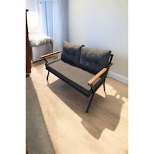 Pilocca Tekli Bahçe,balkon Mobilyası 2'li 60x120cm Antrasit