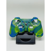 Yues PS3 Joystick Silikon Dualshock Koruyucu Desenli Kılıf Mavi Yeşil