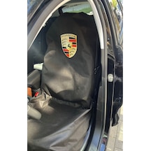 Baskılı Koltuk Kılıfı Porshe Bez Servis Koruma Kılıf 2 Adet