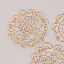 Tığ Örgüsü Dantel 6'lı Bardak Altlığı 10 Cm Diğer