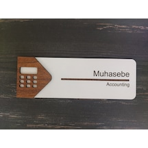 Muhasebe Ofis Oda Kapı İsimliği Yönlendirme Tabelası Levhası Kişiselleştirilebilir