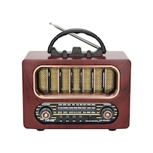 Nostaljik Ahşap Tasarımlı Bluetooth Hoparlör Fm/am Radyo Destekli Şarjlı Ve Taşınabilir Retro Radyo Model-5